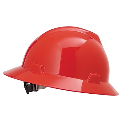 RED V-GARD HARD HAT